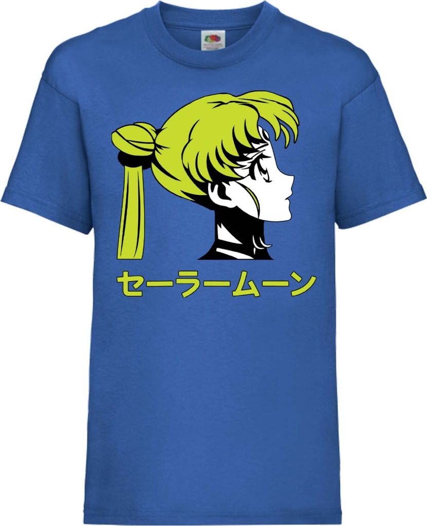 Kinder T-Shirt Sailor Anime Manga Moon 03, 7-8 Jahr - 128 / Blau