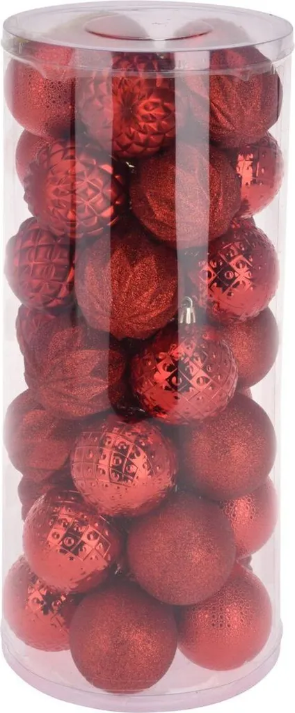 Lot de 35 boules de Noël 6 cm incassables pour décoration de fête - 18
