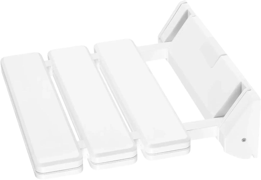 Klapp-Duschsitz, wandmontiert, wasserdichtes Design, WEISS