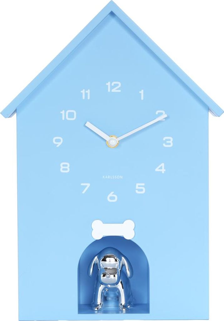 Karlsson - Dog House Wanduhr - Zartes Blau