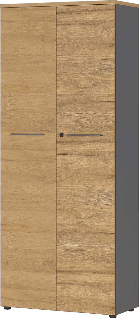 Osmond 80cm Aktenschrank mit 2 Türen - Eiche/Graphit