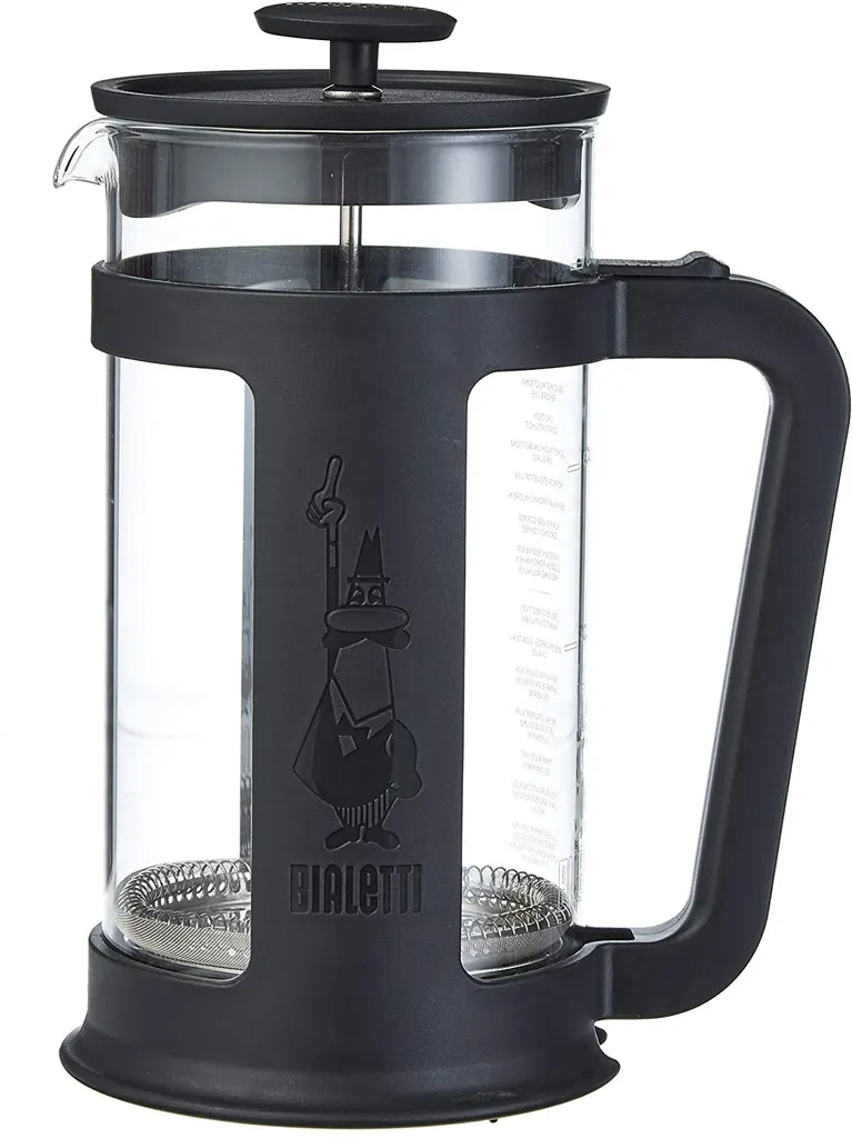 Cafetière Bialetti French Press verre et inox 0,35L noire compacte