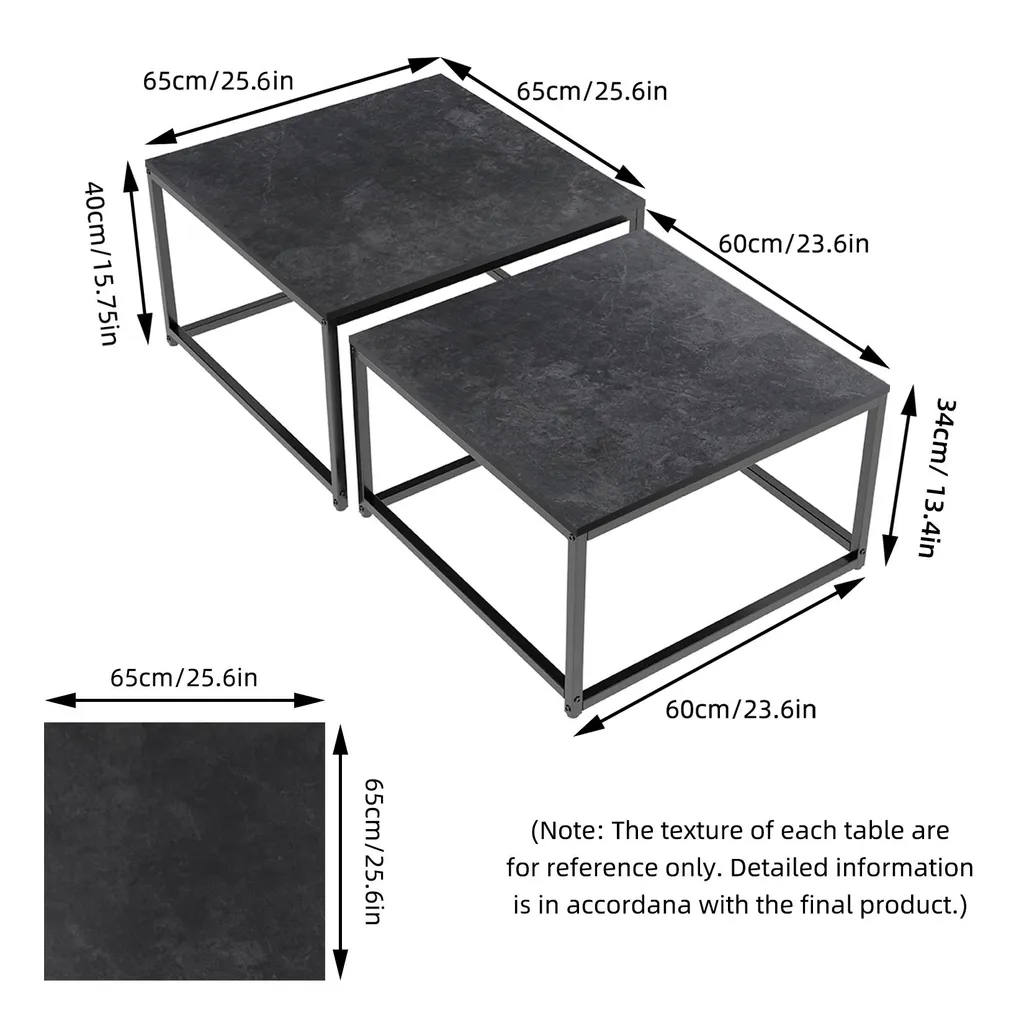 Table Basse Marbre Noir Carrée : Solution Design pour Salon Moderne