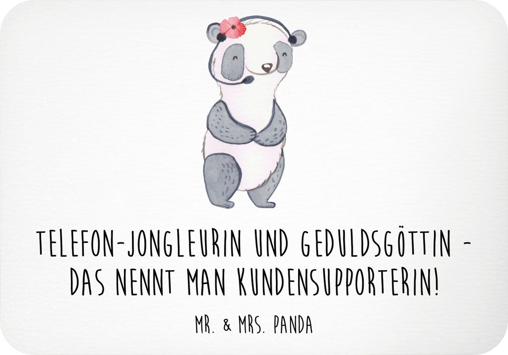 Mr. & Mrs. Panda magnet Meisterin Kundensupport - Weiß - Geschenk, holzmagnet, Hilfsbereitschaft, whiteboardmagnet, haftmagnet, Beruf, Kundenservi...