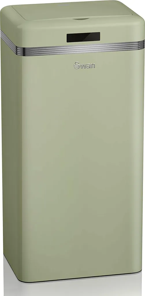Poubelle Automatique Anti-odeur 45L Métal Vert Vintage Swan