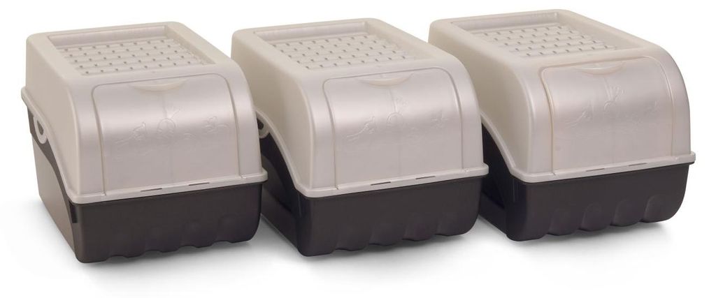 Novaliv 3x Mittel 5L Kartoffelbox perlmut Vorratsbehälter Produktbild 