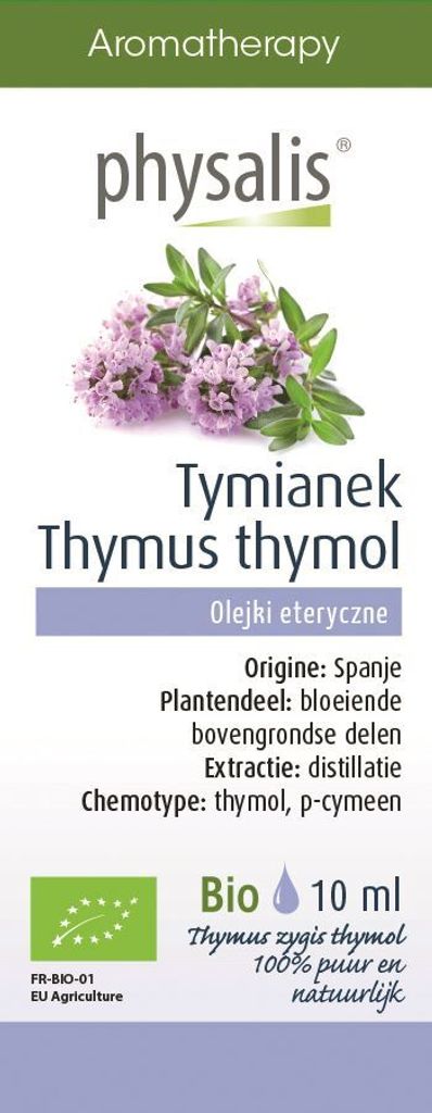 ÄTHERISCHES THYMIANÖL THYMUS ZYGIS THYMOL (TIJM THYMOL) BIO 10 ml - PHYSALIS