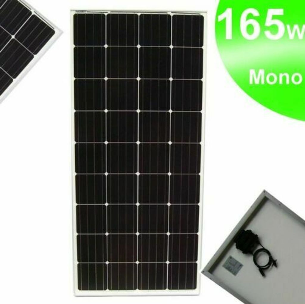 Solarmodul 12v 165 W Mono Photovoltaik Solarpanel Solarzelle Solarladegerät 