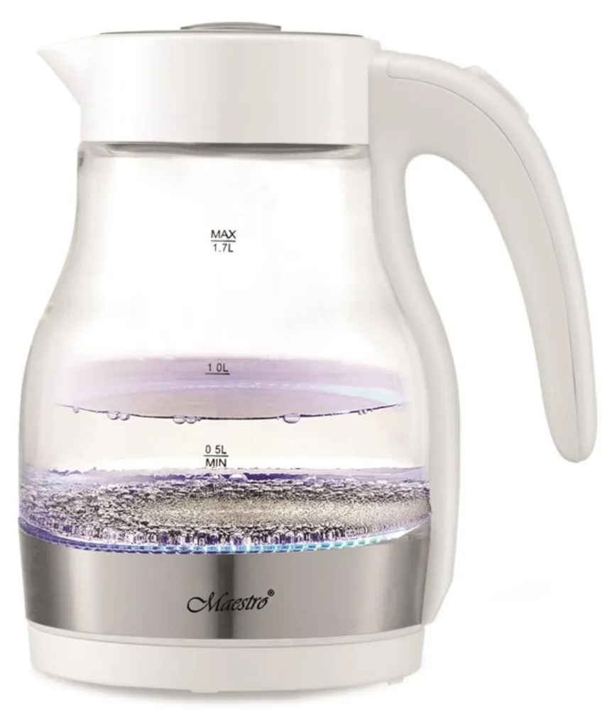Bouilloire sans fil Maestro MR-061 Blanche - Capacité familiale 1,7L