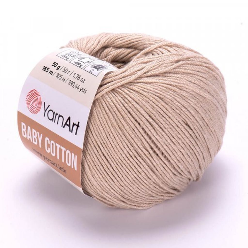 YarnArt Baby Baumwolle 403 Nude – Weiches Baumwollgarn für Babys, Amigurumi & Sommerprojekte – 50g, hautfreundlich & atmungsaktiv