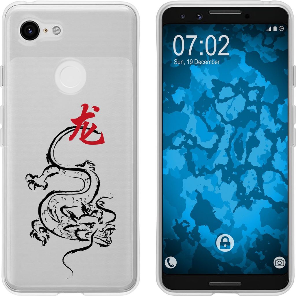 PhoneNatic Case kompatibel mit Google Pixel 3 Silikon-Hülle Tierkreis Chinesisch M5