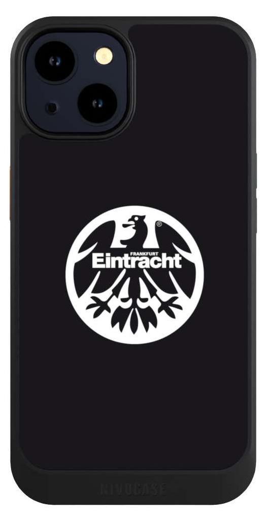 NIVOCASE Hülle für Apple iPhone 14 Handyhülle NIVOcore Case Schwarz Adler Eintracht Frankfurt Logo