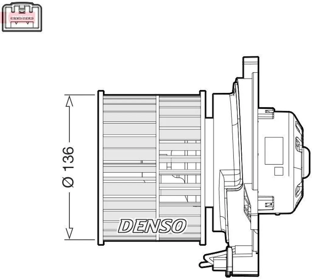 Moteur ventilateur DENSO DEA10055 pour FORD Fiesta Mk5 et Fusion JU