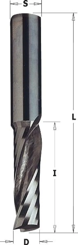 Fraise à compression Z1 L en carbure 6mm pour bois et plastiques durs