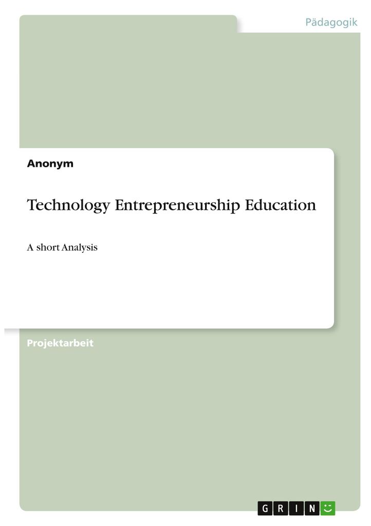 Technology Entrepreneurship Education