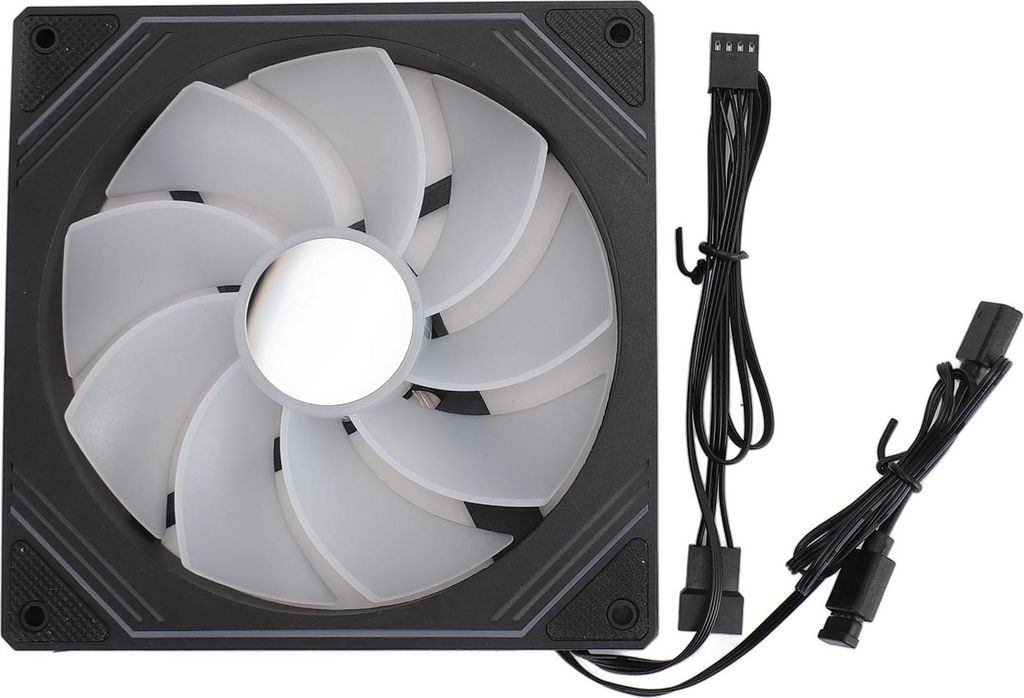 ARGB Chassis Fan 140x140x25mm Synchronized Light Quiet Heat Dissipation Cooling Fan for CPU Cooler Heat Sink PC Case Reverse Black