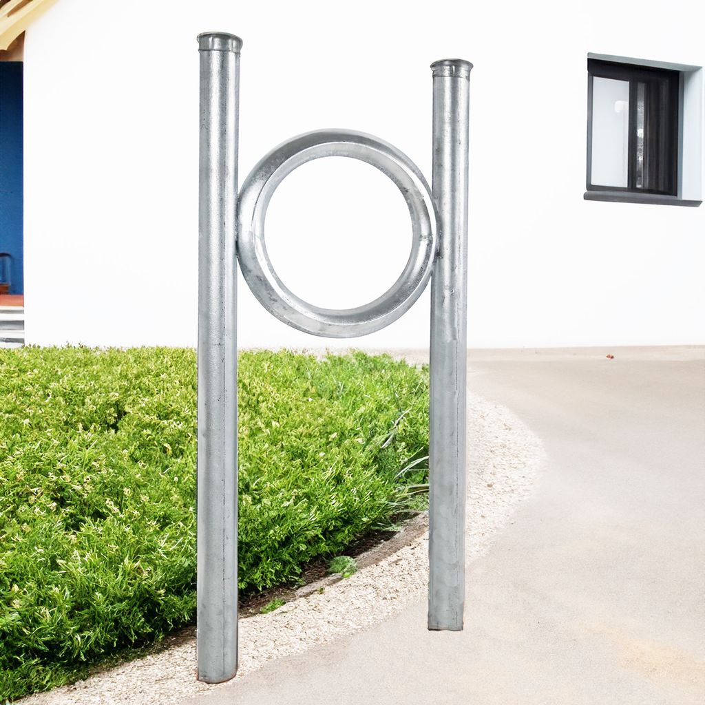 Fahrradanlehnbügel 116,5 x 52,5 cm Stahl feuerverzinkt Ø 50 Produktbild 5