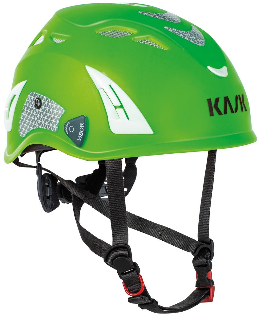 KASK Schutzhelm Superplasma PL Hi Viz - Arbeitsschutzhelm, Bergsteigerhelm, Industriekletterhelm - Gr. 52 - 61 cm Universal-einstellbar Farbe:weiß