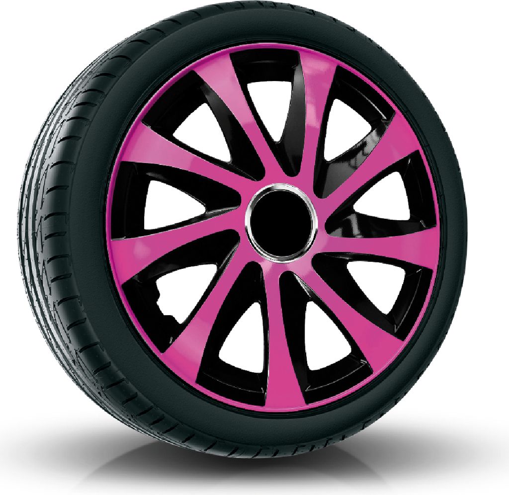 Radkappen Radzierblenden EINZELN (1Stück) 16 Zoll pink/schwarz DRIFT Z458323