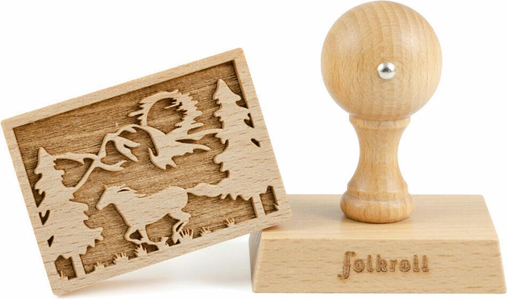Folkroll Keksstempel Mustang, 70x50 mm, Cookiestempel, Backstempel, Keks, Stempel, Motiv, Buchenholz, 334751