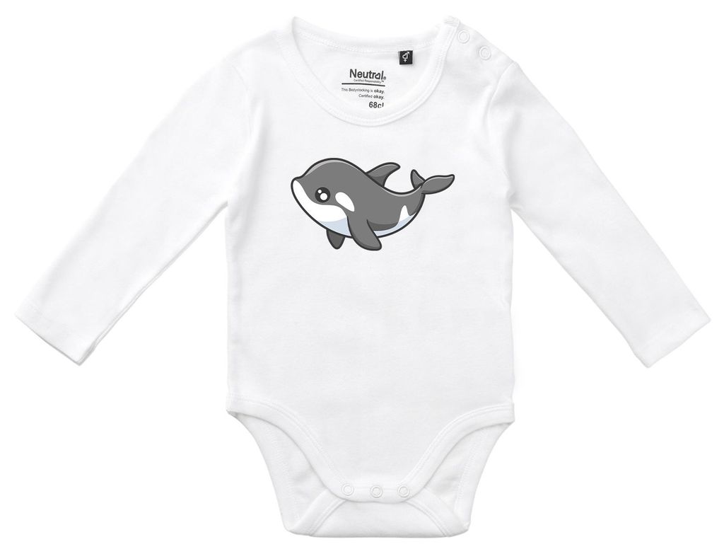 Huuraa Baby Body Orka Killerwal 62 White  Baumwolle Produktbild 