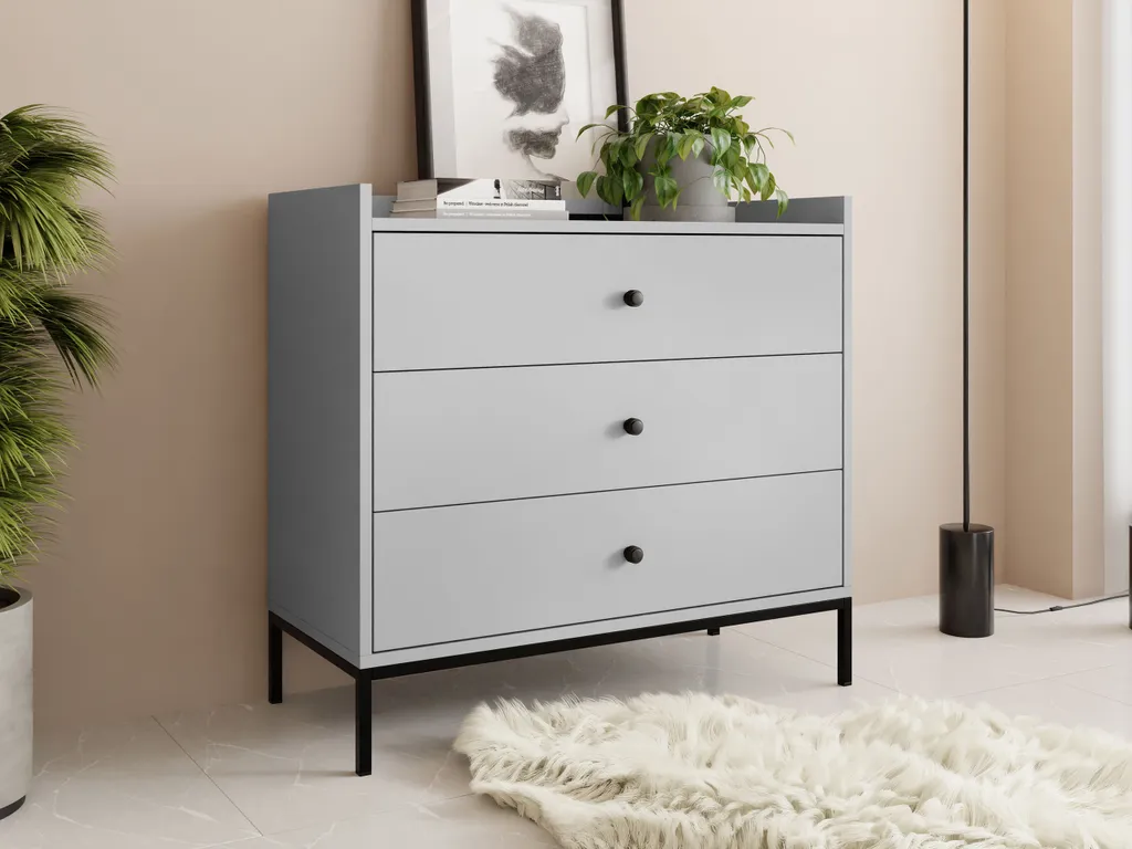 Commode WIWA grise étroite : finissez-en avec le désordre des espaces