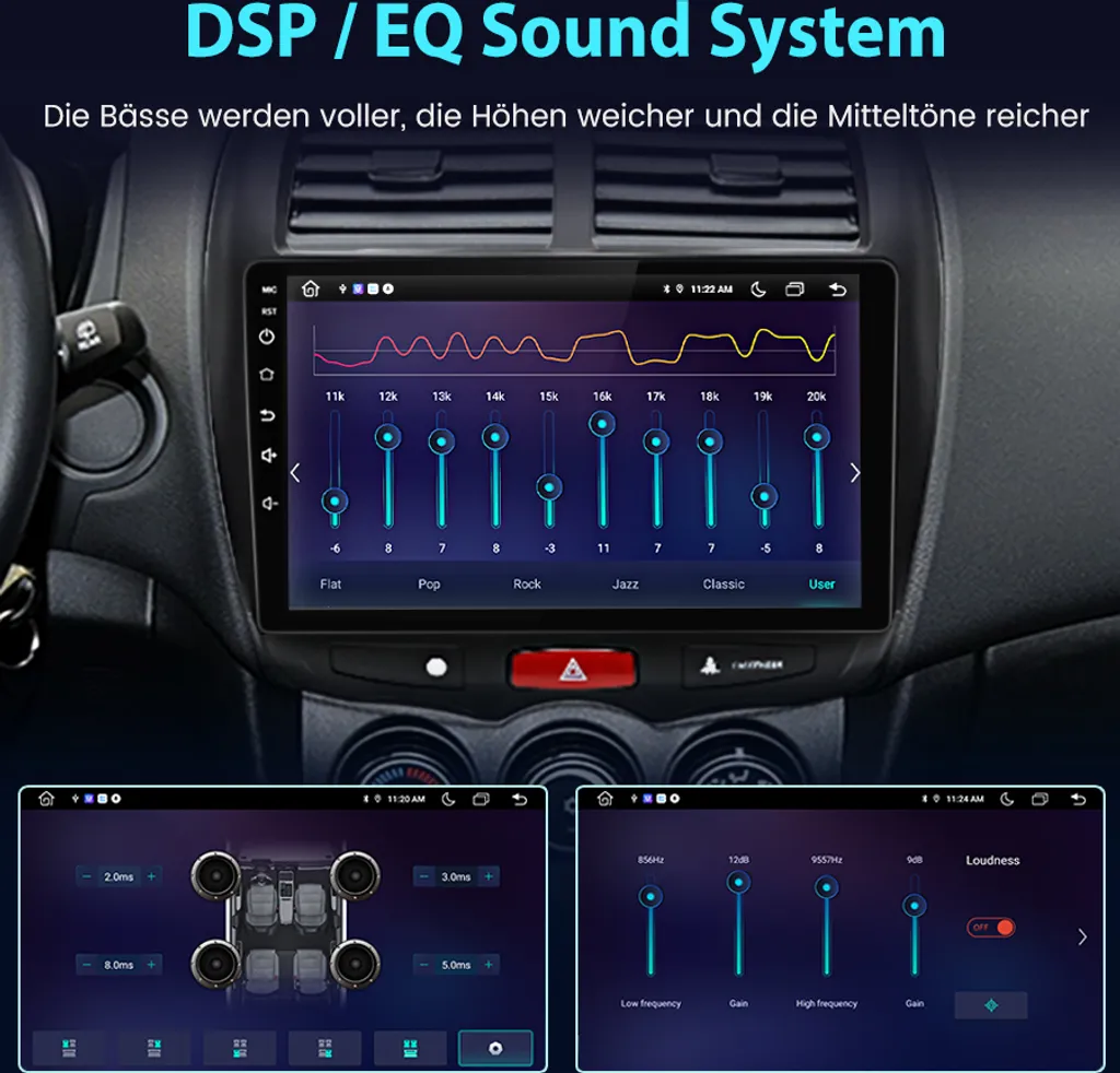 Infotainment Android 12 per Mitsubishi ASX 2010-16 10" GPS - 24