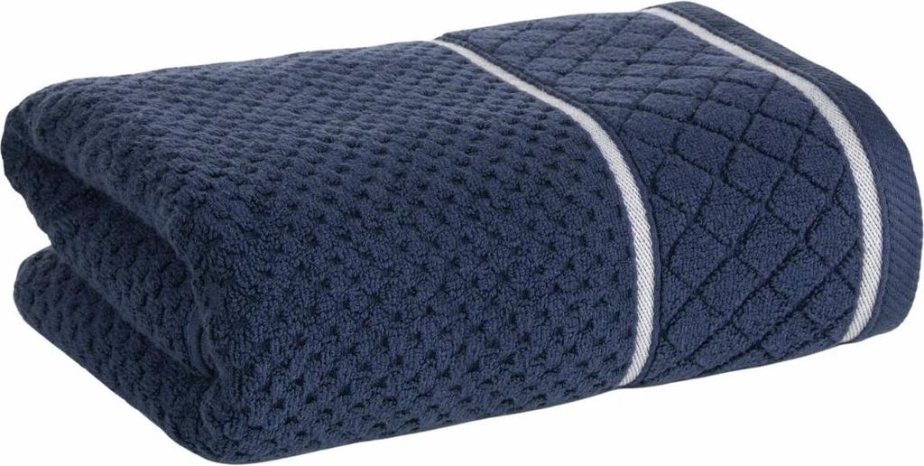 EUROFIRANY | Duschtuch - Badetuch - 70 x 140 cm - dunkelblau - aus Baumwollen - Saunatuch - Handtuch
