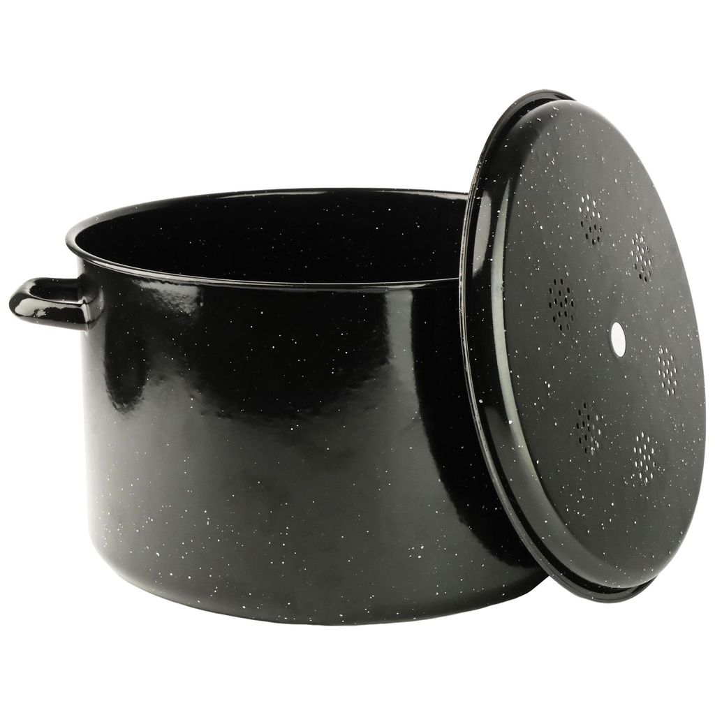 Einkochtopf emailliert 32 cm – 15L mit Einsatz