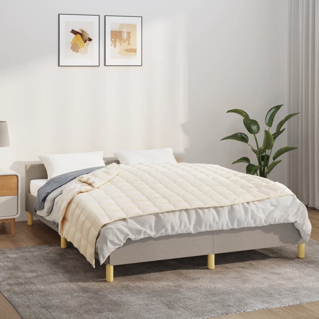 "im Angebot" Gewichtsdecke Hellcreme 150x200 cm 7 kg Stoff - Decken CC15942