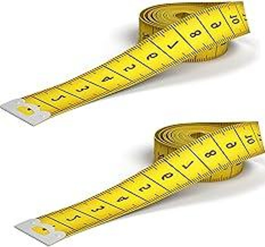 2 Bände Maßband Körpe 200cm/79 Zoll, Schneidermaßband Doppelseitige Measuring Tape Flexible Bandmaß Massband Schneider Mit Knopf Umfangmaßban...