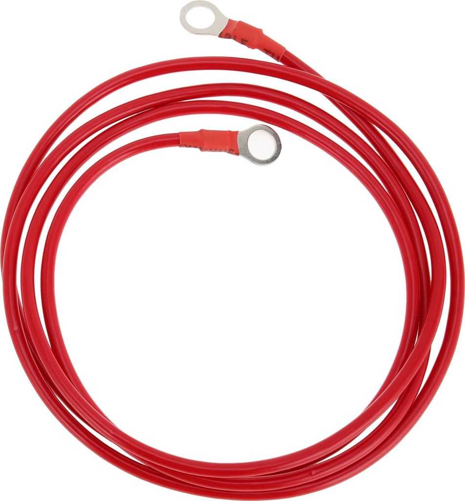 1 Stück Batterie-Wechselrichterkabel 10 AWG Gauge 6FT 3/8" Lug Batteriekabel Universal für Auto Fahrzeug Boot Wohnmobil Solar verzinntes Kupfer Rot