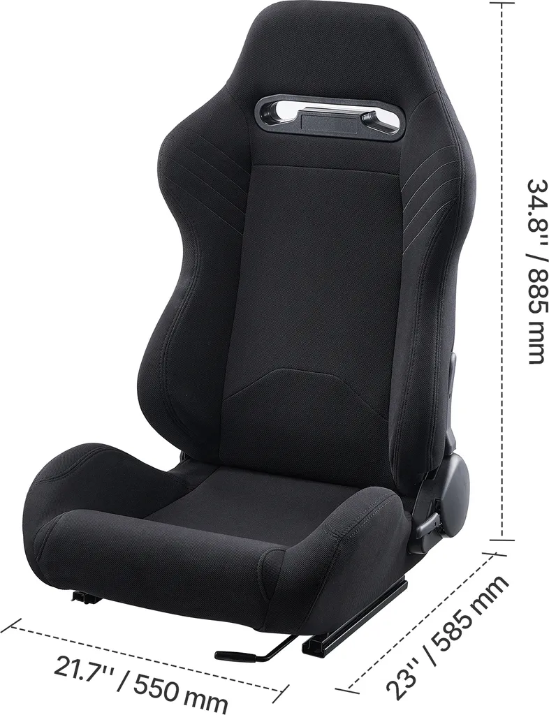 Siège de Course pour Cockpit de Simulation Automobile avec Rails Acier - 8