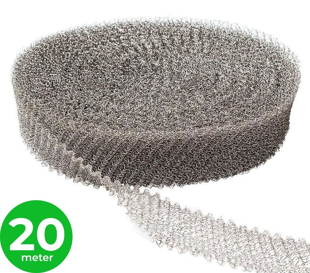 VerminBuster Muizengaas 20 meter x 5cm - Rattengaas - RVS Productafbeelding 