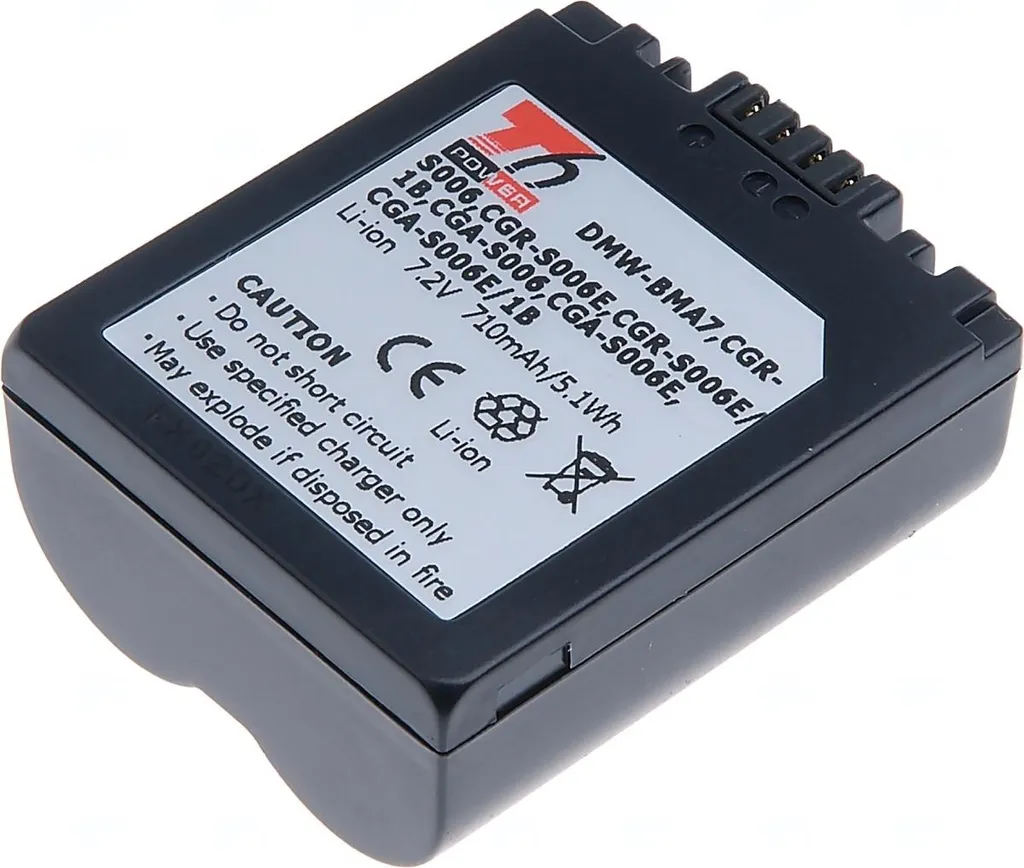 Batteria Ricambio CGR-S006 DMW-BMA7 710mAh per Lumix FZ30 FZ50