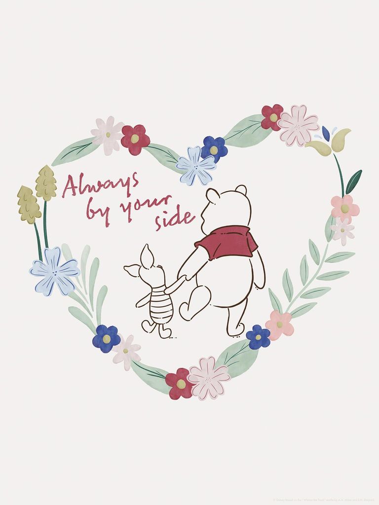 Komar Wandbild- Disney Winnie the Pooh Always by your Side - Größe 30 x 40 cm - Poster, Kinderzimmer, Dekoration - gerollt ohne Rahmen, Bunt