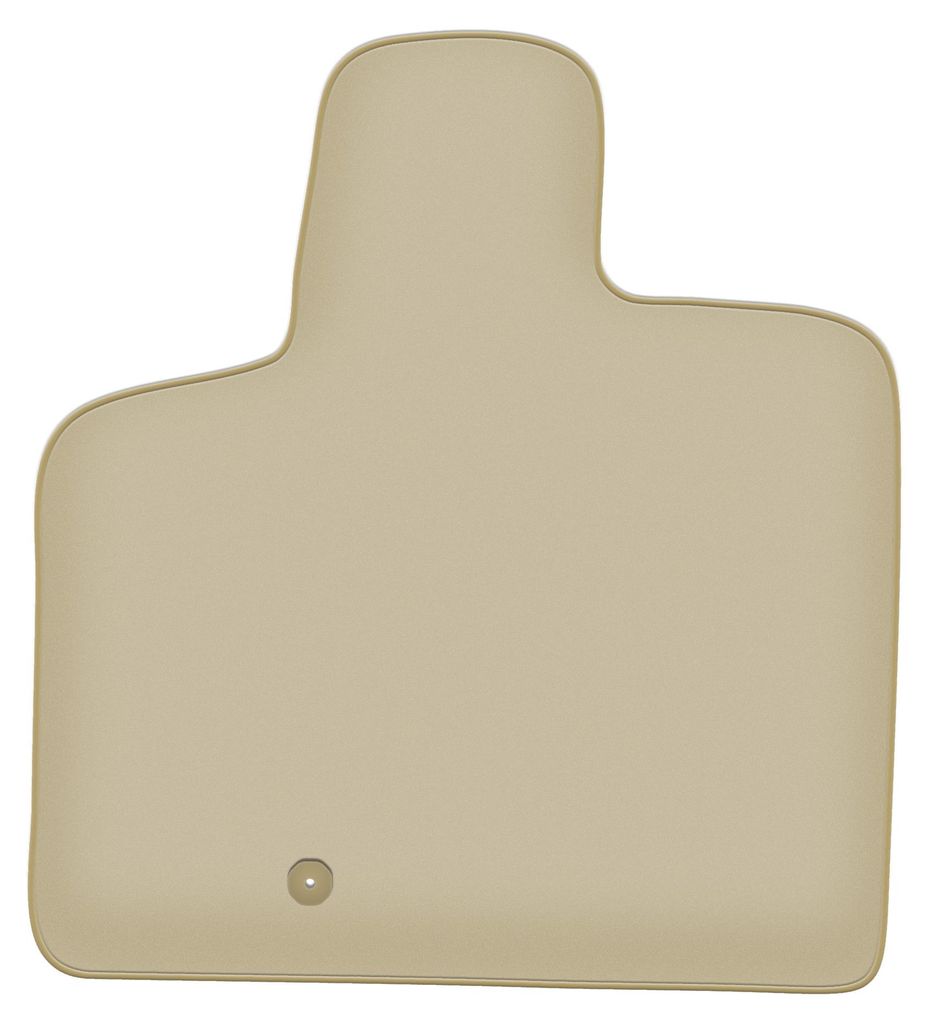 Fahrerfußmatte Velours PREMIUM beige passend für Chrysler Voyager V (2008-2011, 7 Personen) – mit Befestigungen – passgenau