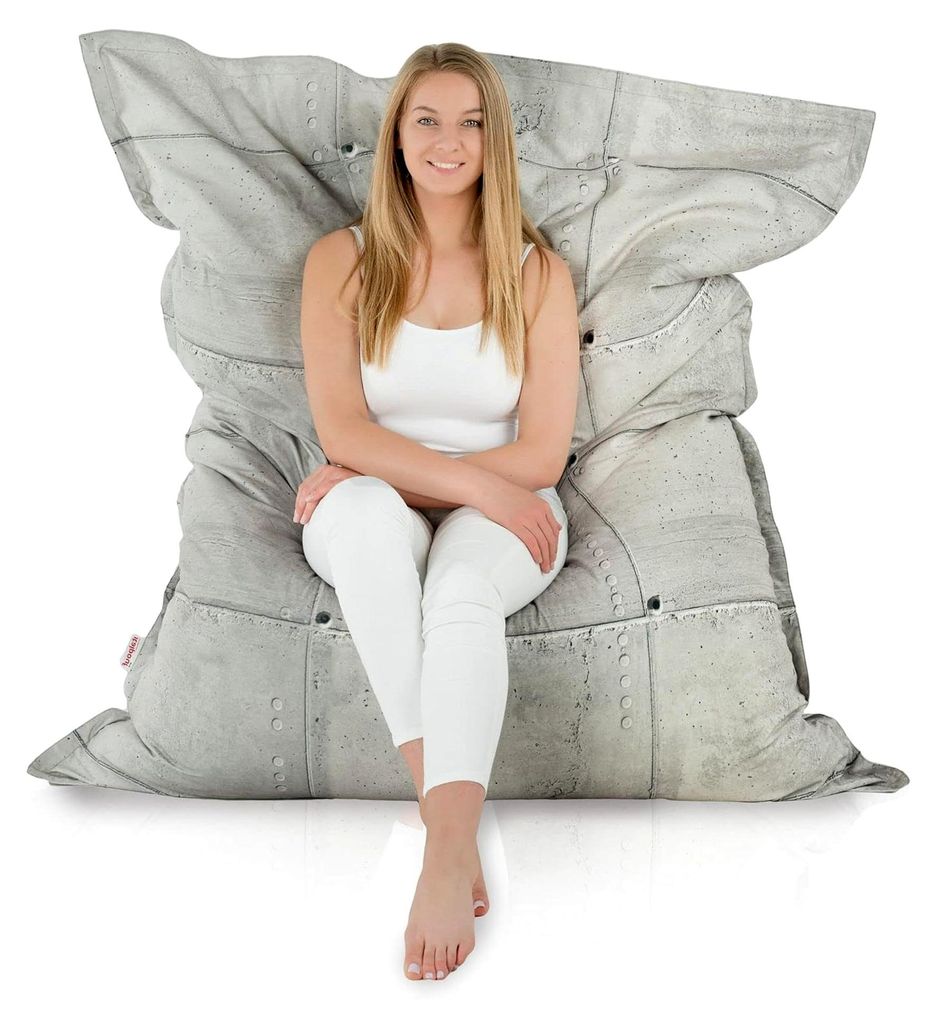 XXL Sitzsack, Riesensitzsack, Sitzkissen für den Innenbereich, Sessel für Erwachsene, EPS Perlenfüllung, Abnehmbarer Bezug, Maschinenwaschbar, I...