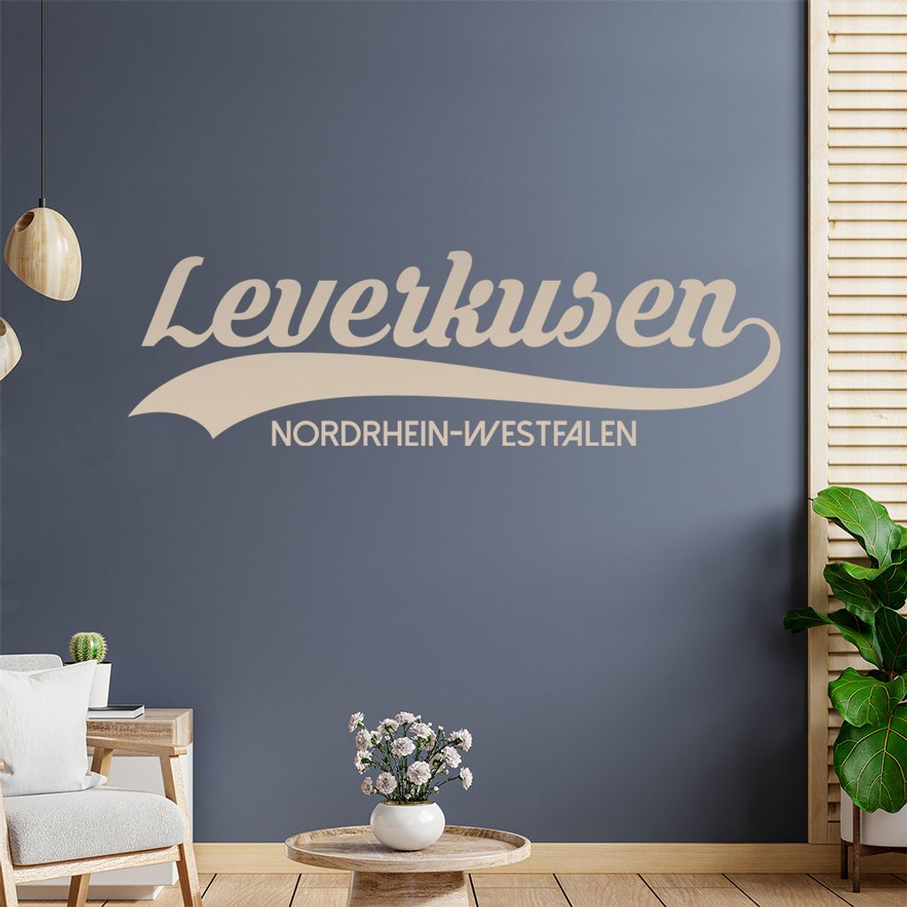 Leverkusen Nordrhein-Westfalen Wandtattoo Wandaufkleber Wall Sticker - Dekoration, Küche, Wohnzimmer, Schlafzimmer, Badezimmer
