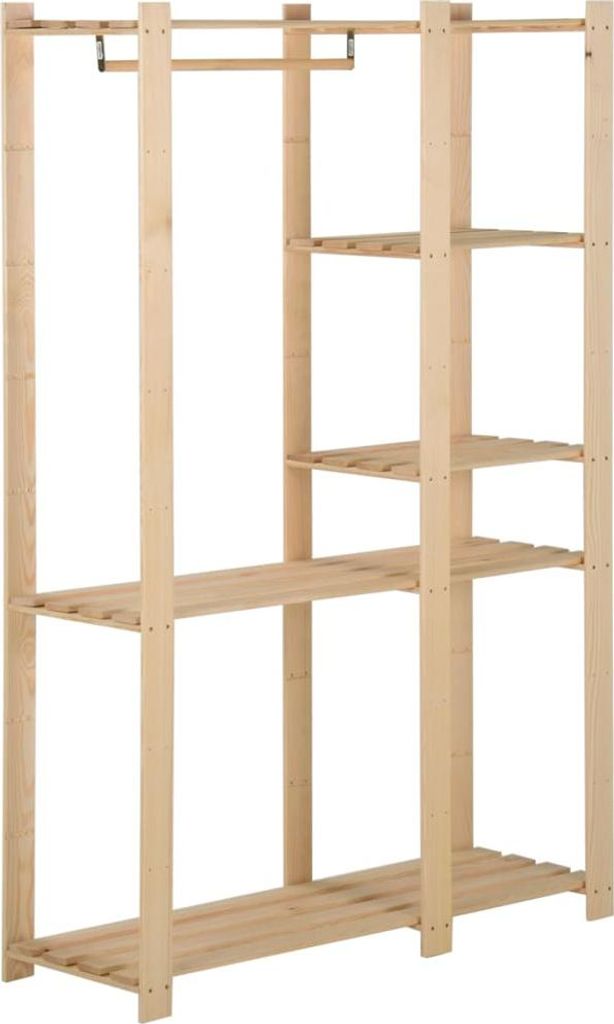 vidaXL Vešiak na kabáty 110x38x170 cm borovicový masív Obrázok produktu 