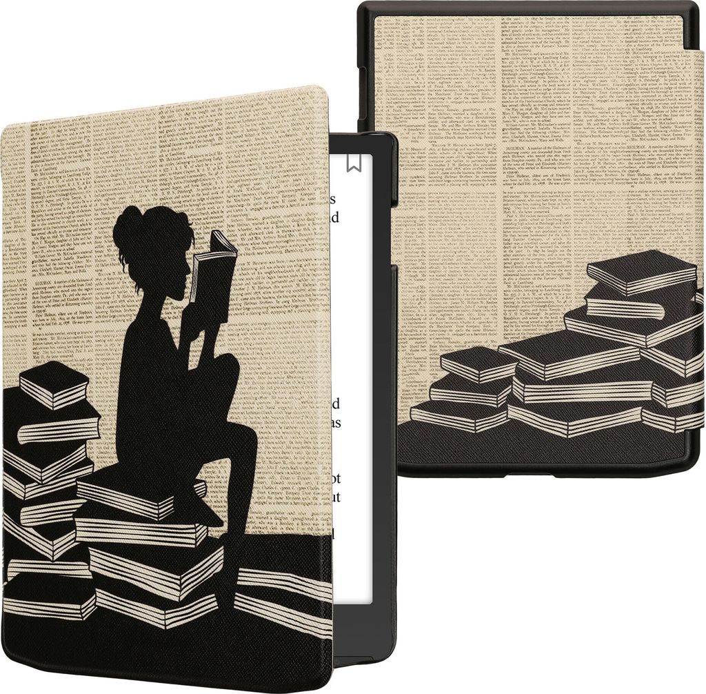kwmobile Schutzhülle für Pocketbook InkPad 4 / Color 3 / Color 2 / Vivlio InkPad 4 / InkPad Color 3 Hülle - eReader Flip Case mit Auto Sleep Fun...