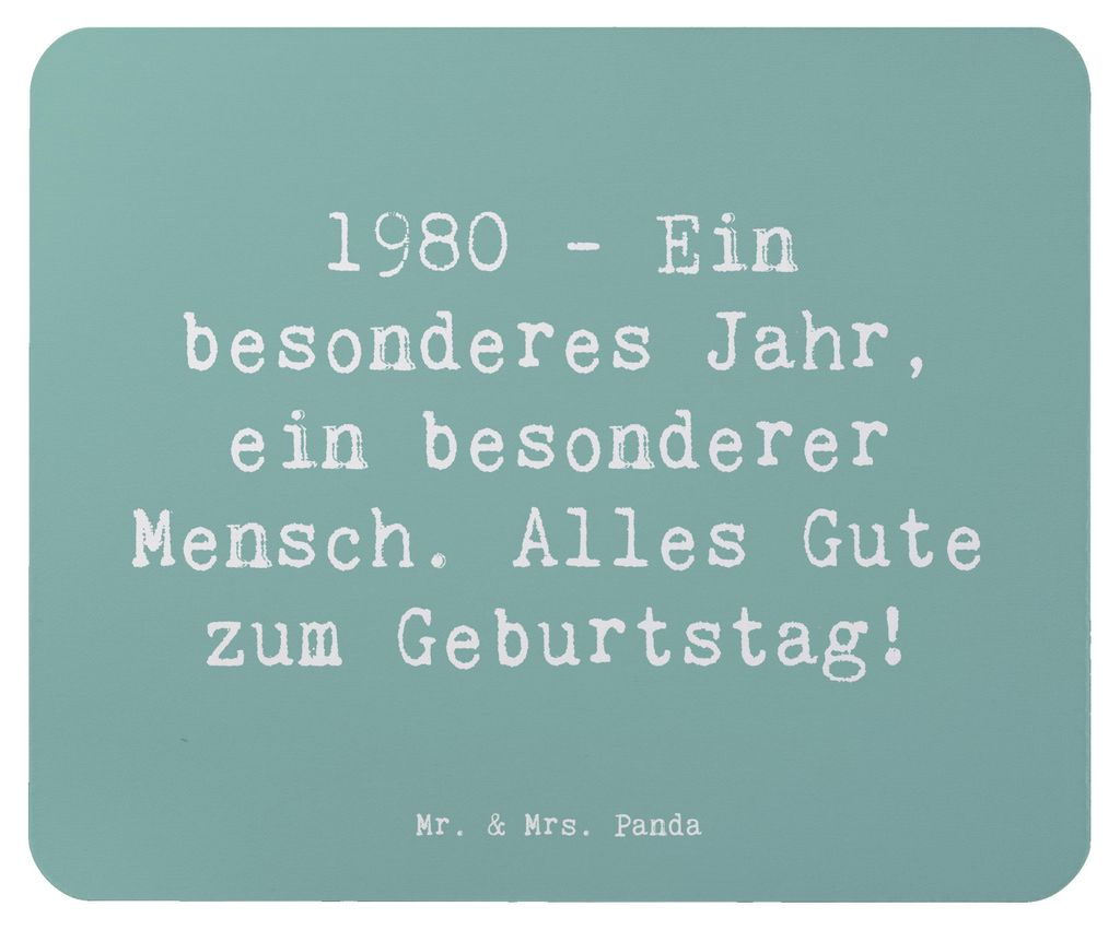 Mr. & Mrs. Panda Mauspad Spruch 1980 Geburtstag - Meeresbrise - Geschenk, einzigartig, Mouse Pad, geboren, pc, Geburtstagsgeschenk, Geburtsjahr, ma...