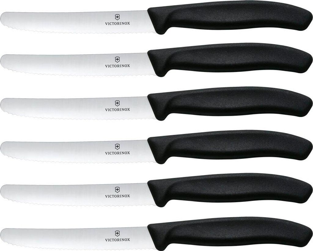 6 VICTORINOX príborových nožov strieborné, lesklé čierne, Obrázok produktu 6