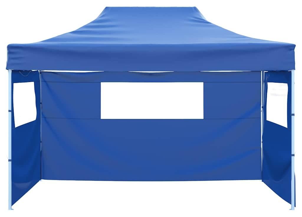 vidaXL Partytent met 3 zijpanelen, 3x4,5 meter, blauw Productafbeelding 