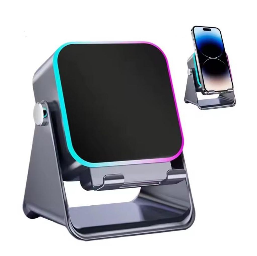 5-in-1-Auto-Induktions-Funklautsprecher mit 8 RGB-Lichtmodi, Smartphone-Halterung mit Surround-Sound und tragbarem Bluetooth-Smartphonehalter