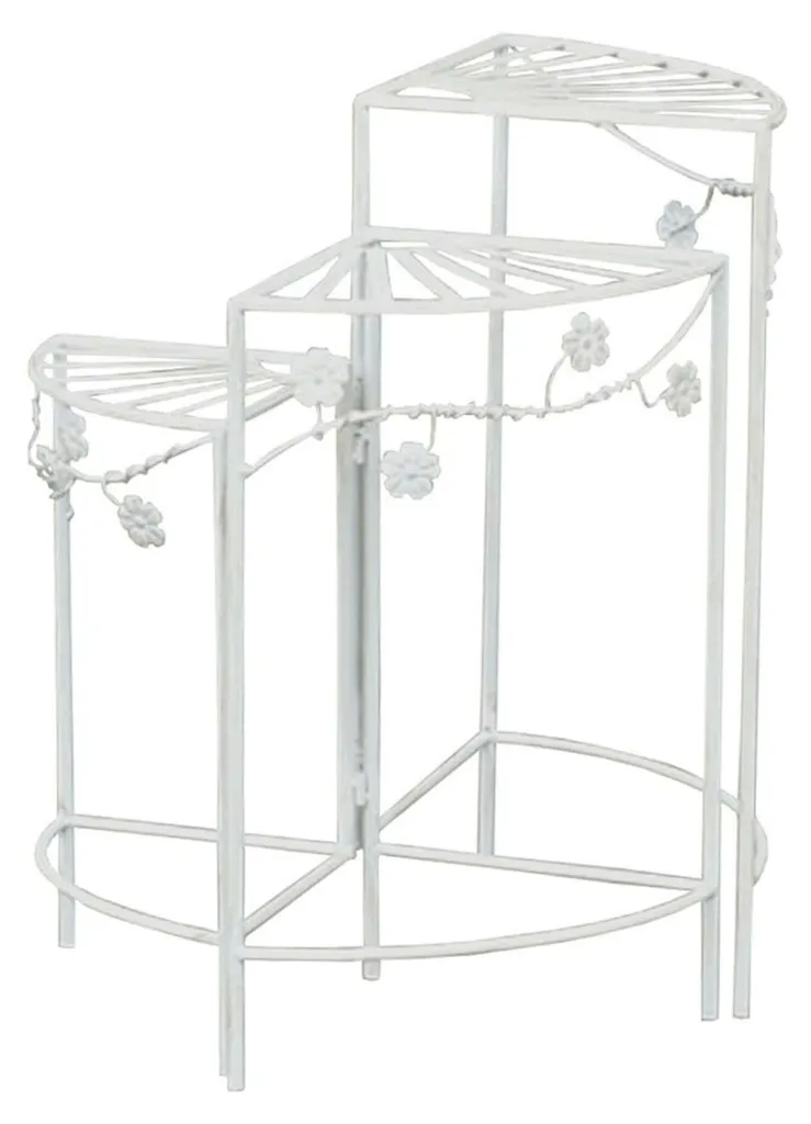 Aménager votre balcon avec l'étagère pliable vintage en fer blanc chic