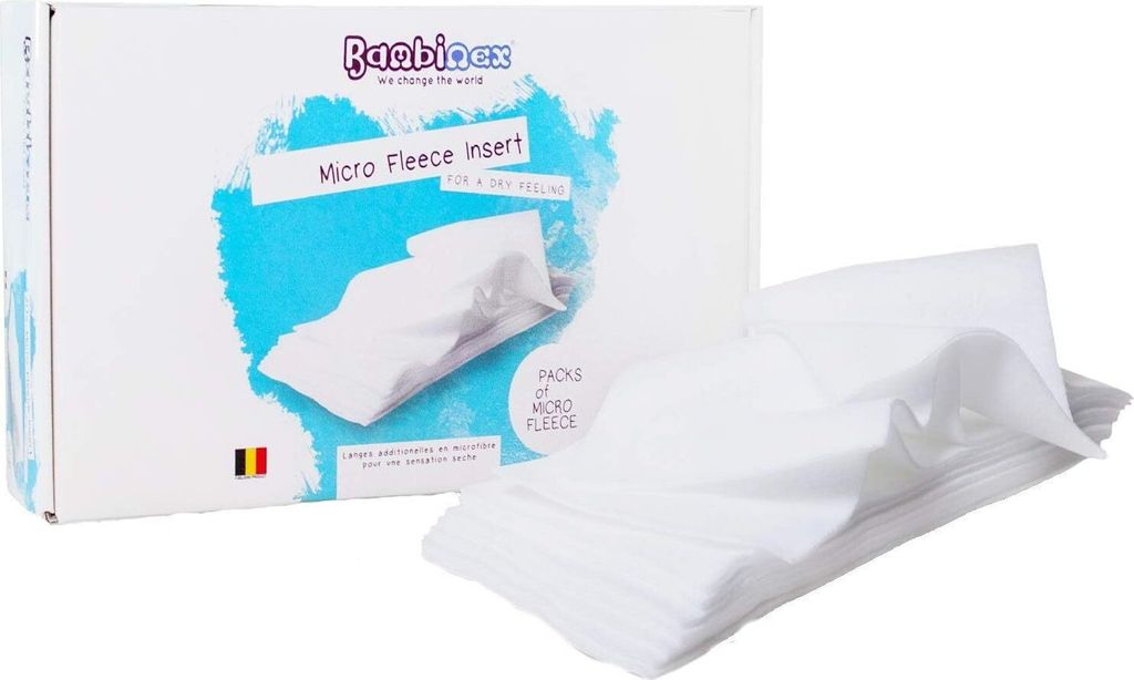 Bambinex ** WASCHBARE Super TROCKEN WindelEinlagen ** DRY Mikrofleece-Einlagen/FleeceLiner für einen trockenen BabyPopo (20er Pack)