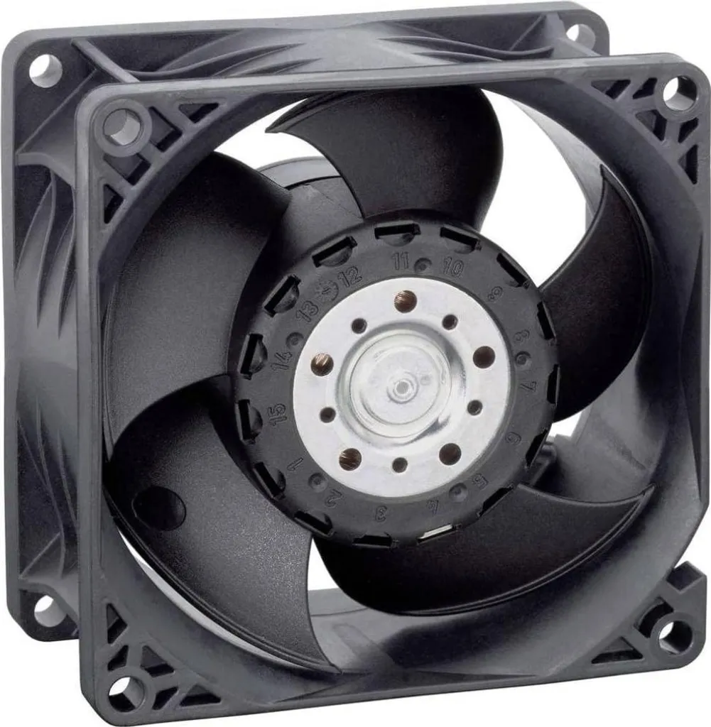 Ventilateur industriel 80x80x38 mm pour refroidissement de machines