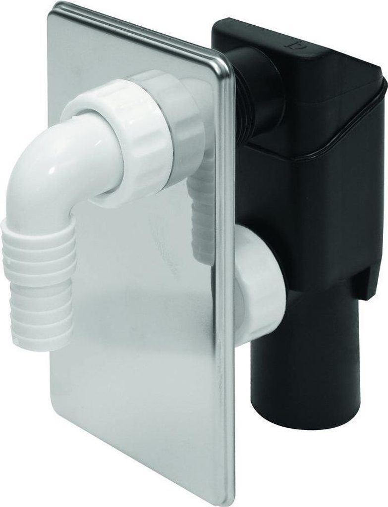 2 x Unterputz Siphon silber Abwasser Waschgeräte Waschmaschine Abfluss