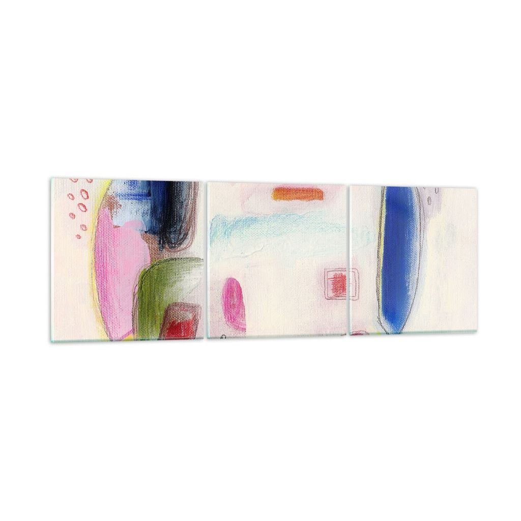 Bilder auf glas - Abstraktion modern - 90x30cm - Glasbilder - Wandbilder - Kunstdruck - zum Aufhängen bereit - Wanddekoration aus Glas - Glas Bild...